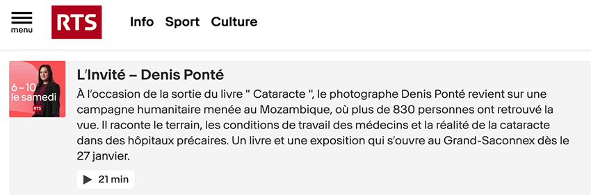 Cataracte, © denis ponté, 6-10 le samedi 24 janvier 2026